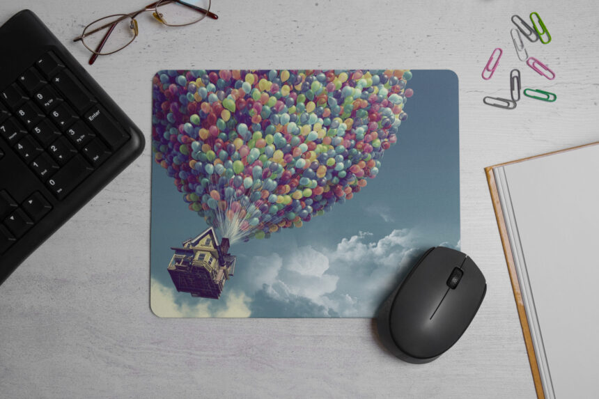 Balloons Printed Matt Finished Anti-Skid Non-Slip Rubber Base | Mouse ...